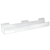 01_Полка для экономпанели для печатной продукции F 373, длина 590мм, из акрила, Прозрачный