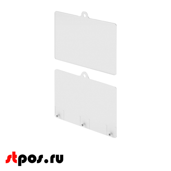 00_Топпер для подвесной пластиковой ленты 100х145 мм CLIP STRIP-W-08, Белый