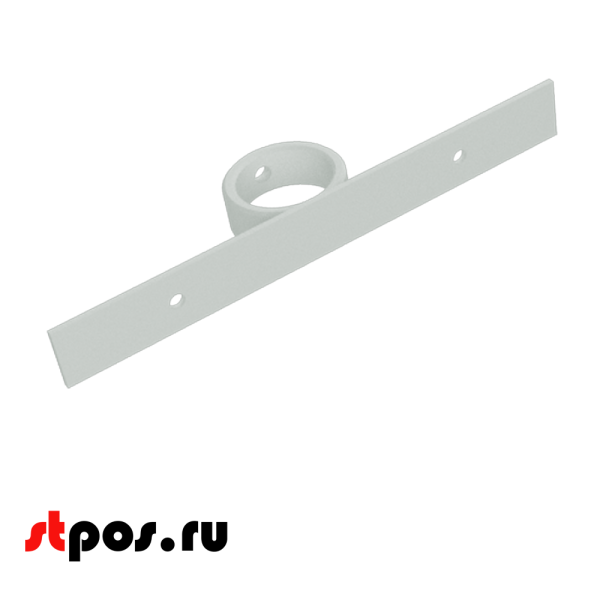 00_Планка с опорным кольцом (Винт М4х14 - 1 шт и Гайка М4 - 1 шт в комплект не входят), RAL9016, Белый