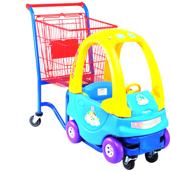 1_Детская тележка-автомобильчик (Синий/желтый), STC02
