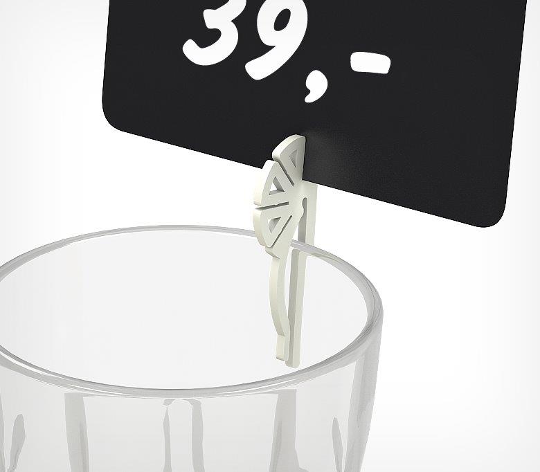 02_Держатель ценника четырехпозиционный CARDFIX-R, Белый