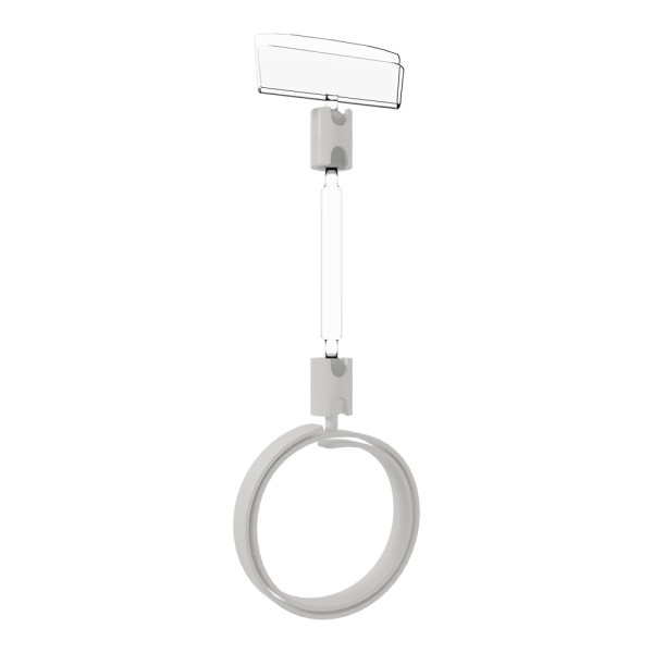 sk_Ценникодержатель-улитка на колбасу ROLL-CLIP, ножка  50мм, Белый