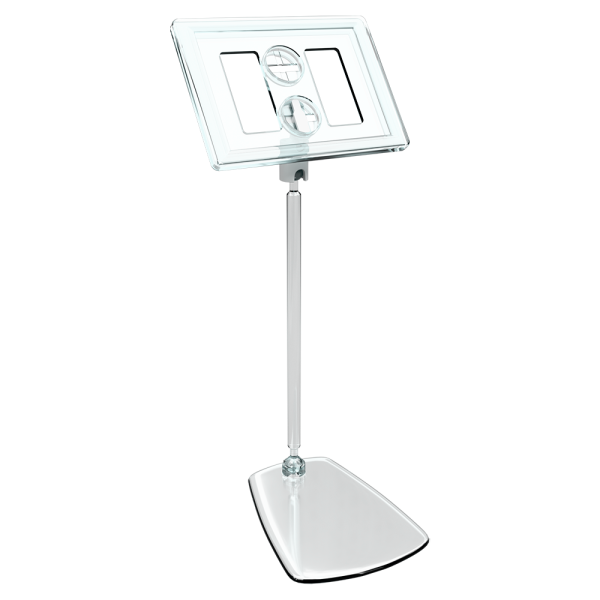 sk_Рамка ТЕХНО А8 прозрачная, прозрачный держатель TECHNO FOT 75 мм, ножка 100мм