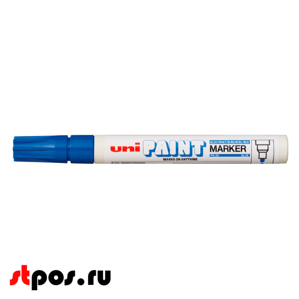 00_Маркер-краска PAINT PX-20 для письма по любой поверхности,толщина линии 2,2-2,8мм,овальный,СИНИЙ