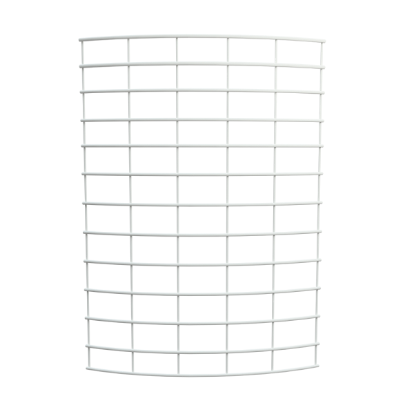 sk_Стенка сетчатая радиусная угла внешнего 45 град. 600мм (стойка 90х30) (25сер), Глянец, RAL9016 Белый