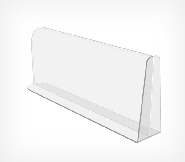 01_Разделитель пластиковый на Т-основании без скотча с передним ограничителем DIVT-T-150 380мм