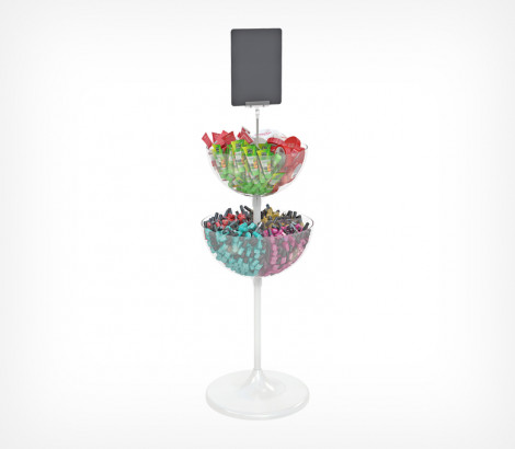 03_Дисплей UNIBOWL-TOWER-DIV c комплектом разделителей, 24 л и 17 л, Белый