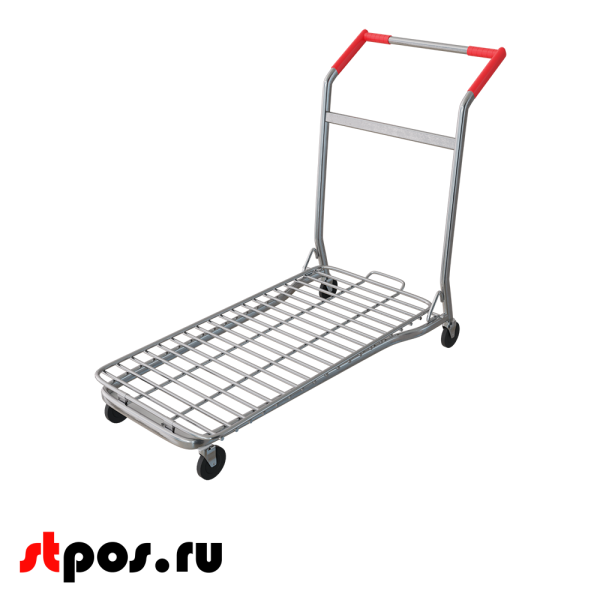 00_Тележка грузовая C1 Сетчатая платформа до 150 кг, 1052х1002х578 мм с красными ручками