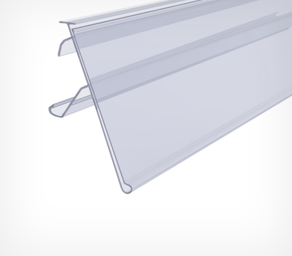 01_Ценникодержатель полочный MGW, длина 1000 мм, Прозрачный