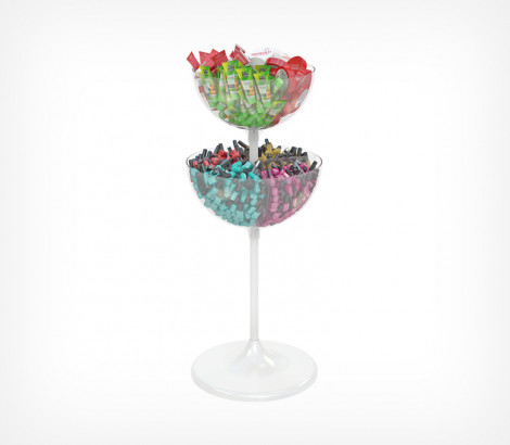 02_Дисплей UNIBOWL-TOWER-DIV c комплектом разделителей, 24 л и 17 л, Белый