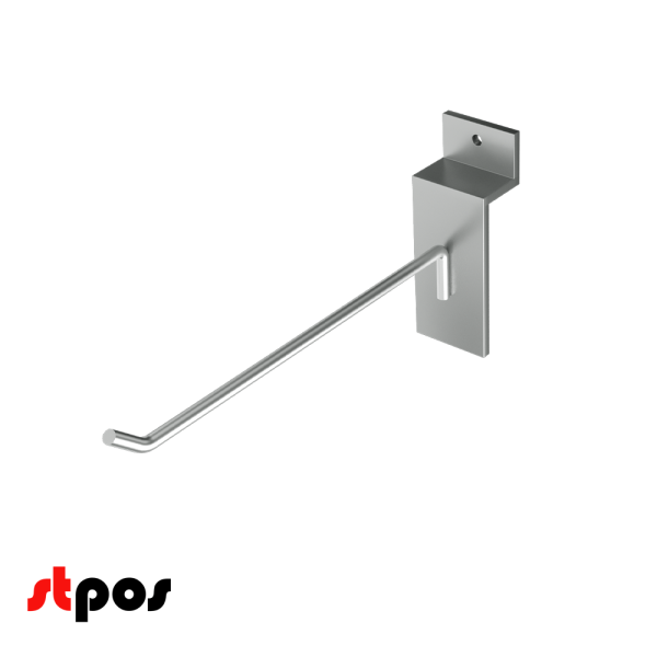 00_Крючок для экономпанели одинарный 150мм, d4, хром BUDGET