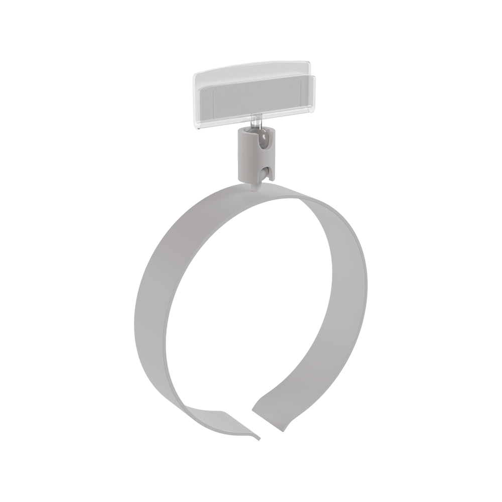 sk_Держатель ценника на колбасу RING-CLIP 80мм-140мм, Прозрачный