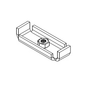 Опора стойки  70х30 мм (RAL9016) (25 серия)