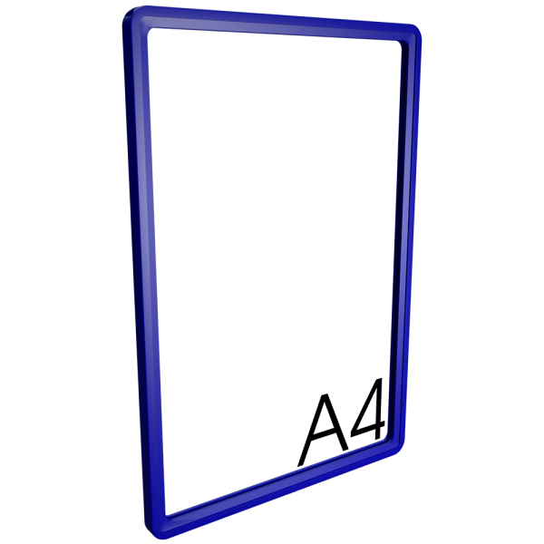 sk_Пластиковая рамка с закругленными углами формата А4 (210х297мм), PF-А4, Синий