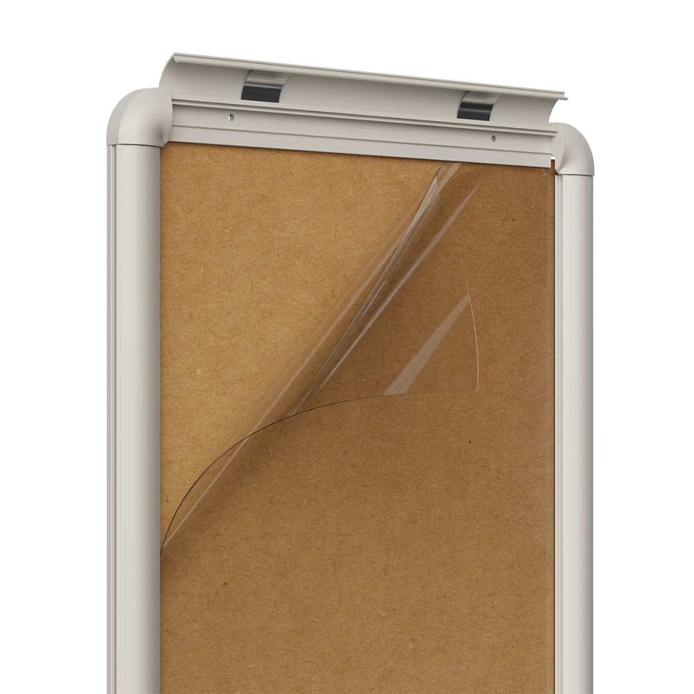 1_Пластиковая клик-рамка PCF-25, закругленные углы, профиль 25мм, формат А2 (460х632мм), Серый