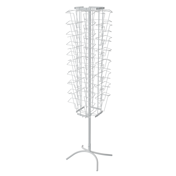 sk_КОМПЛЕКТ Буклетница вращающаяся 36 ячеек (16A4+20А4), опора Х-образная, RAL9016, Белый