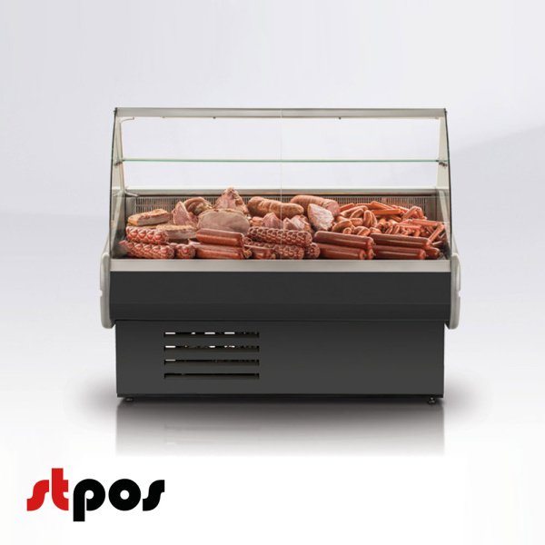 1_Холодильная витрина CRYSPI OCTAVA 1800, RAL 3002, 1780х955х1265, глубина выкладки 660 мм