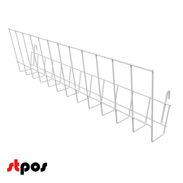 00_Полка-газетница на сетку, RAL9003, Белый