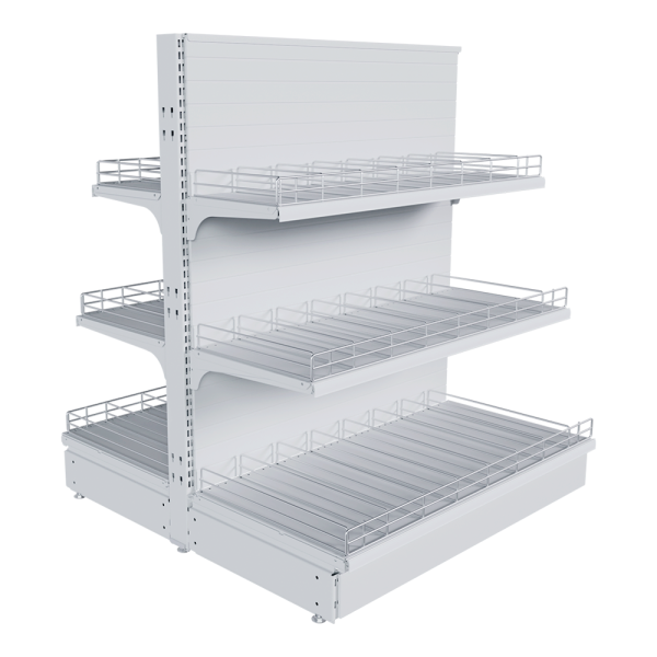 sk_НАБОР стеллаж 25 70 ГЛУХОЙ островной 1200х1000х500 6 полок, ограничители, разделители, ценник