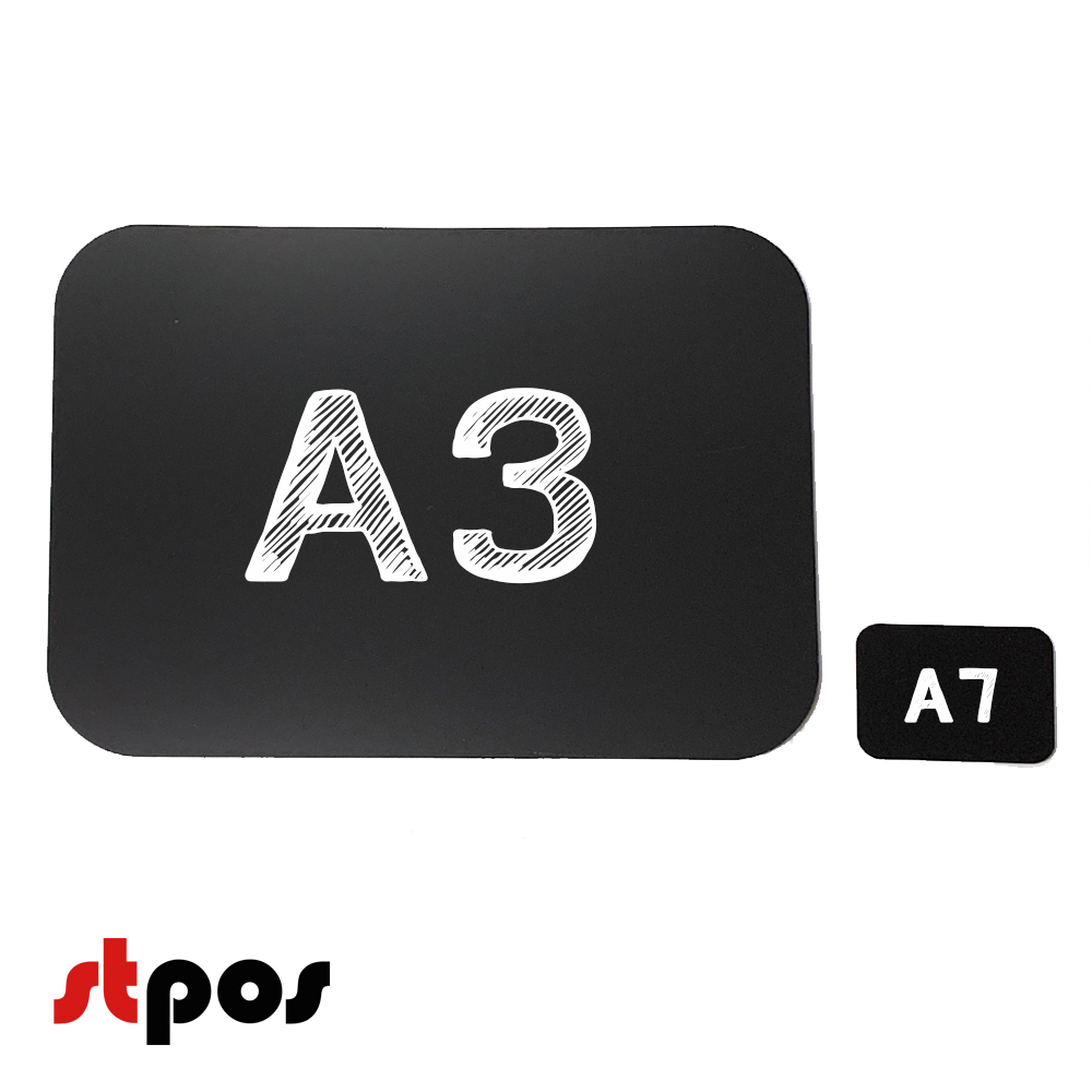 02_Меловой ценник-фигура ТАБЛИЧКА для нанесения меловым маркером, 420х300мм (А3), черная