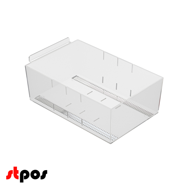 00_Накопитель с разделителями MIDIBOX-EP с креплением в экономпанель, 310х197х120 мм, пластик прозрач
