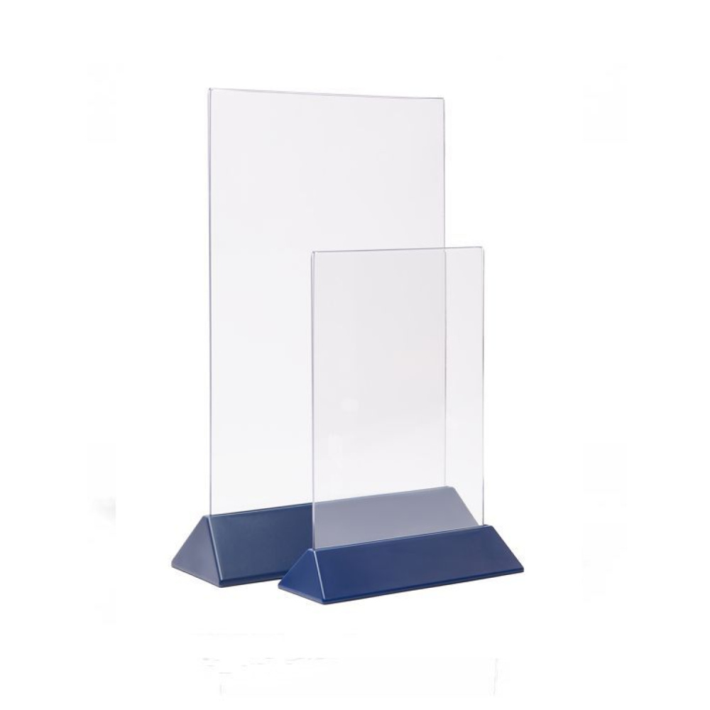 03_Тейбл-тент пластик, вертик трапецевидное синее основание