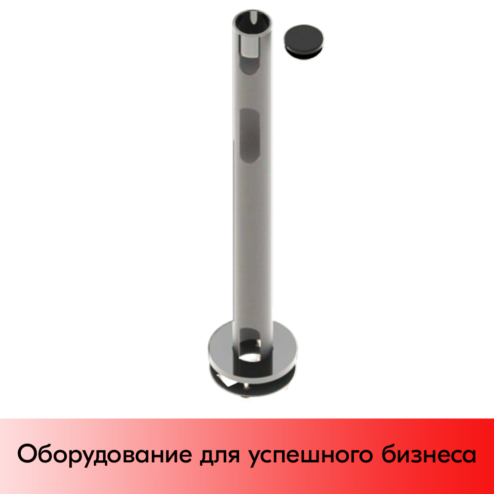 01_Стойка базовая 500 мм, d51 мм, отверстия под провода 60х24 мм, RAL7035, светло-серый