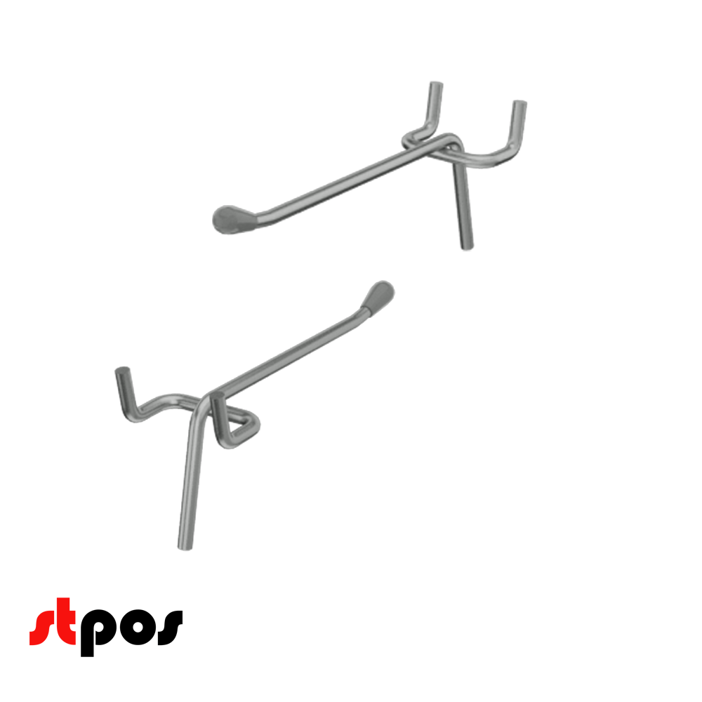 00_Крючок для перфорации одинарный SHOLS, 150мм, d4,0мм, Шаг 45мм, Хром