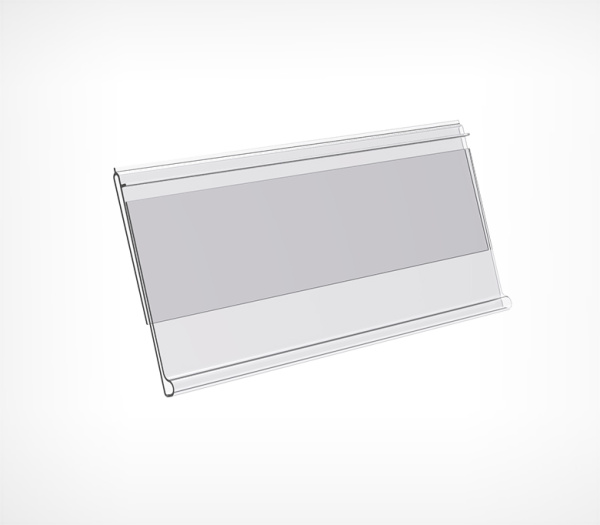 08_Ценникодержатель полочный IP39 длина  100 мм ПРОЗРАЧНЫЙ