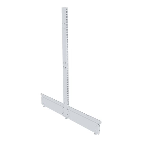 stpos_НАБОР Завершающая стойка 25 70 высота 1200 с базой 500 для стеллажа остров. Нордика, RAL9016, Белый