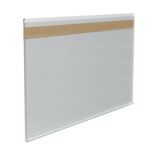 sk_Ценникодержатель полочный самоклеящийся DBR39, длина   70мм, ПРОЗРАЧНЫЙ