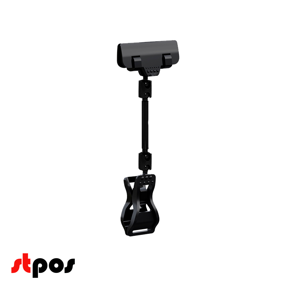 00_Держатель универсальный на прищепке с узким зажимом, высота ножки 50мм CARDCLAMP-SLIM, Черный