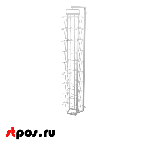 00_Дисплей вращающийся 36 ячеек А5 для открыток, RAL9016, Белый