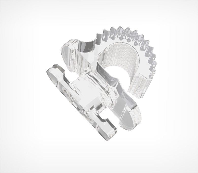 1_Переходник для крепления рамок на ДЕЛИ-систему TECHNO DELI CLIP, Прозрачный