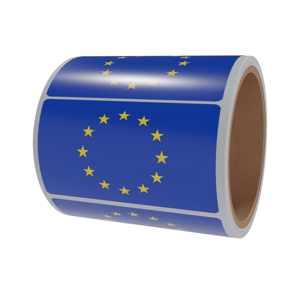 sk_Рулон этикетки самоклеящиеся, Флаг Европейского Союза, 20х30мм, 250шт в рулоне