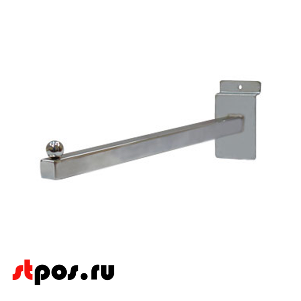 00_Кронштейн для экономпанели прямой 300мм хром (квадратный профиль), хром