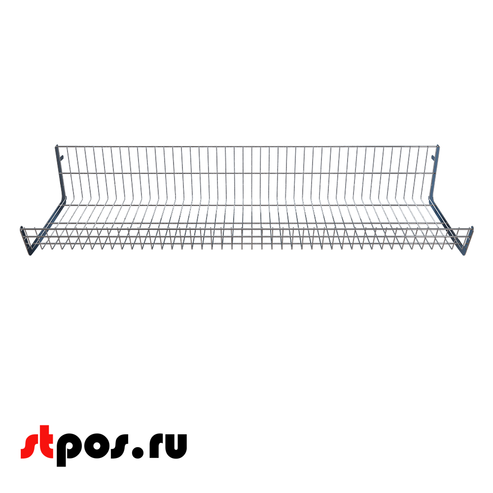 02_Основание корзины сетчатой навесной 400х1330х200 мм (унив. для 25 50 серии), Хром