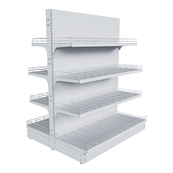 sk_НАБОР стеллаж 25 70 ГЛУХОЙ островной 1550х1250х500 8 полок, ограничители, разделители, ценник