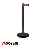 Стойка ограждение с лентой 2м BLACK red