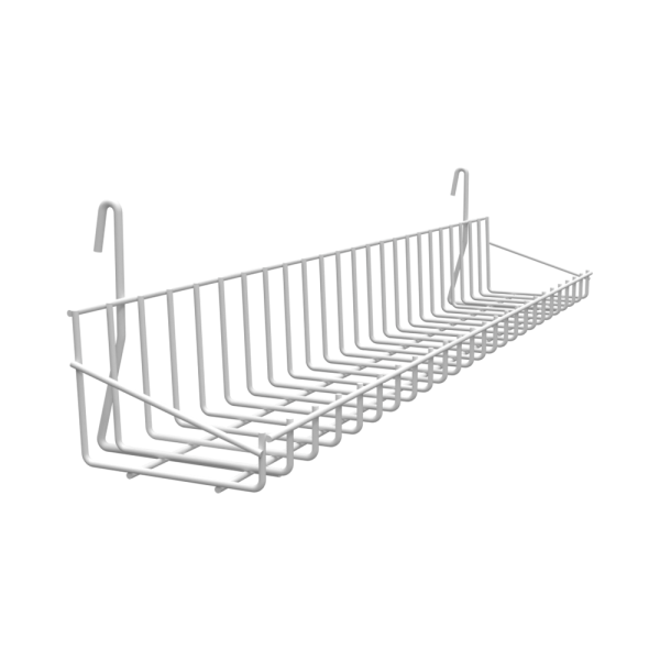 stpos_Полка на сетку (решетку) АК 600мм 25x600x85мм, RAL9016, Белый