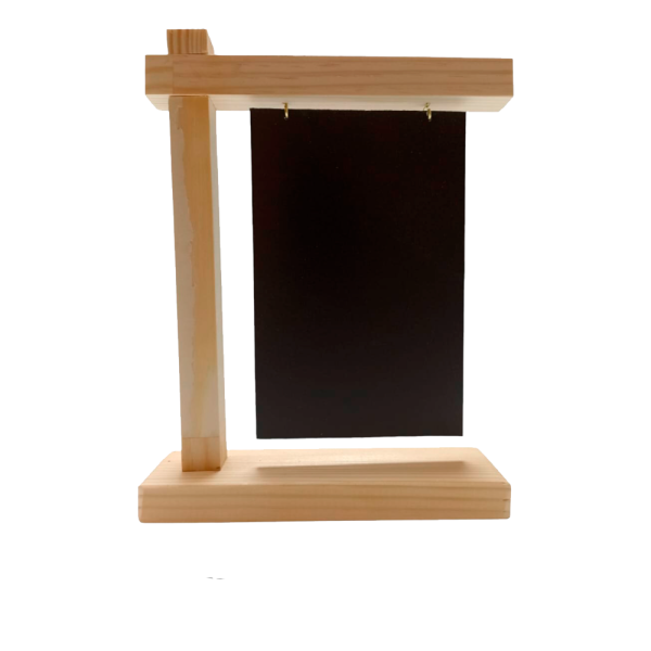 sk_Табличка меловая вертик.100х160мм, подвесная,двусторонняя на деревянном основ.220х170мм, натур.цвет