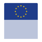 Шелфстоппер stpos ФЛАГИ (Европейский Союз) из ПЭТ 0,3мм в ценникодержатель, 70х75 мм, голубой