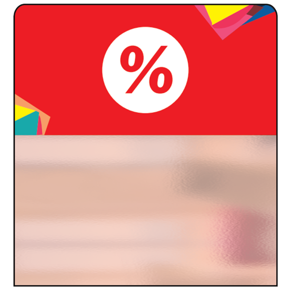 sk_Шелфстоппер STPOS Калейдоскоп из ПЭТ 0,3мм в ценникодержатель, 70х75 мм 