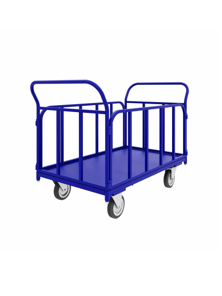 sk_НАБОР Тележка платформенная с трубчатыми бортами ТБ 1, 500х800 мм с колесами 125мм,450кг,Синяя