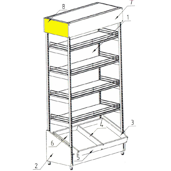 1_ЛДСП фриз боковой 200х663мм (изд.8) стеллажа-экспозитора алкогольного пристенного 1_ЛДСП фриз боковой 200х663мм (изд.8) стеллажа-экспозитора алкогольного пристенного