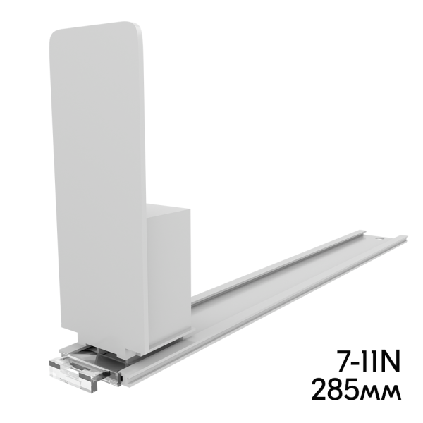 sk_Пружинный толкатель 40х100мм FORTA MAGNA-0 7-11N, 7-11 ньютонов, без ограничителя, 285мм, серый