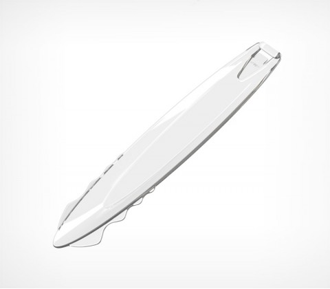 01 _Большой пластиковый держатель-лопатка в лед DELI-STICK-ICE, Прозрачный