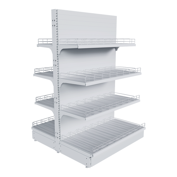 sk_НАБОР стеллаж 25 70 ГЛУХОЙ островной 1550х1000х500 8 полок, ограничители, разделители, ценник