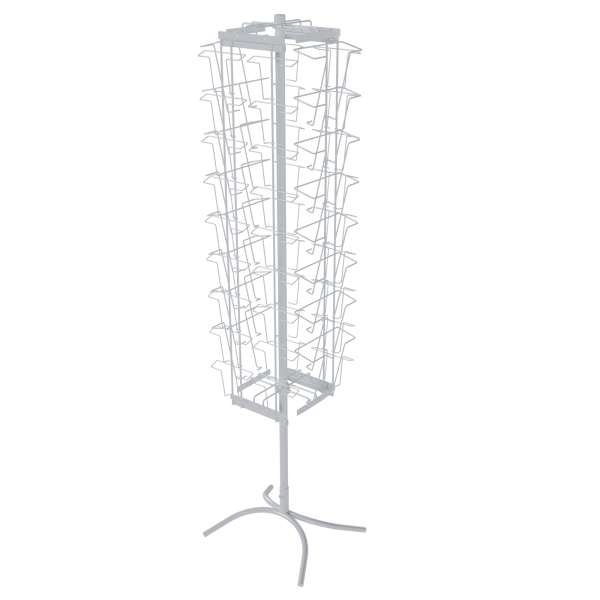 sk_КОМПЛЕКТ Буклетница вращающаяся 16А4+36 (А5+А6), опора Х-образная, RAL9016, Белый