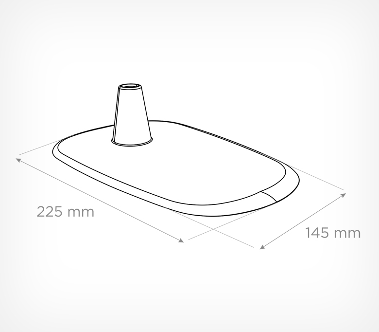 03_Подставка пластиковая универсальная c закругленными углами BASE-PL, Чертеж